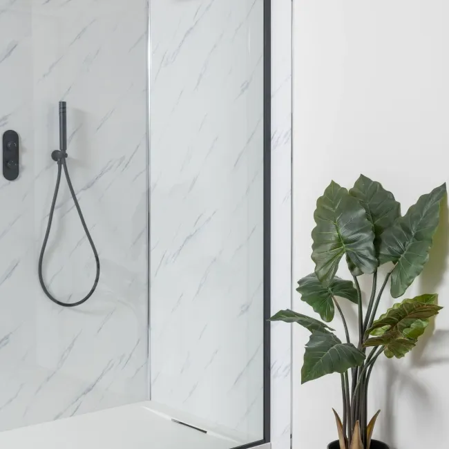 Trepanel Aqua® Shower Panel PVC End Cap Silver