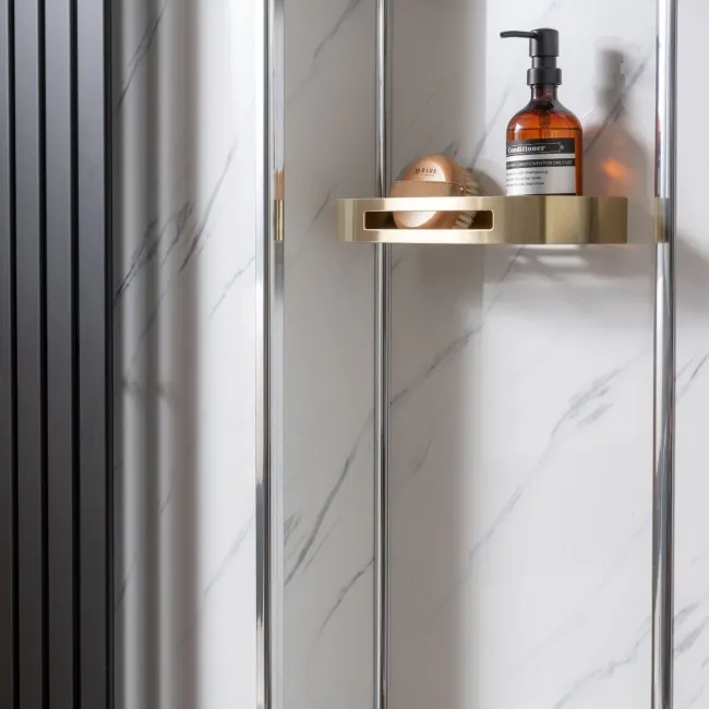 Trepanel Aqua® Shower Panel PVC External Corner Joint Silver