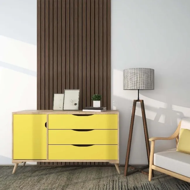 Trepanel® Walnut Brown Wide Slat Acoustic Wood Wall Panels