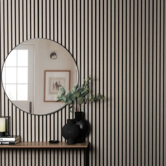Trepanel® Texture Beige Herringbone Acoustic Wood & Felt Slat Panels