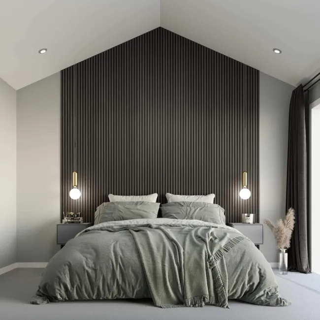 Trepanel XL® 3m Noir Black Acoustic Wood Standard Slat Panels