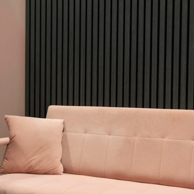 Trepanel® Chevron Noir Black Acoustic Wood Wall Panels