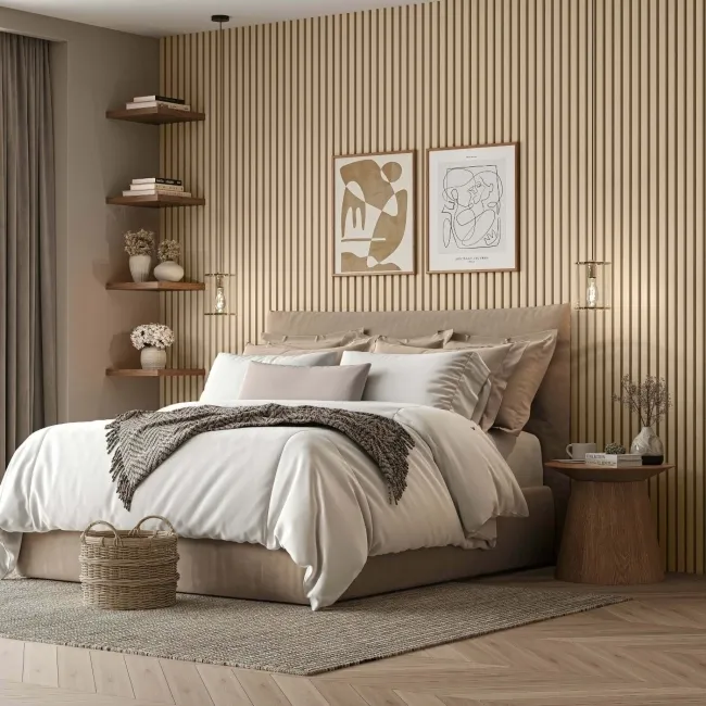 Trepanel® Mocha Mousse Beige Matt Acoustic Wall Panels