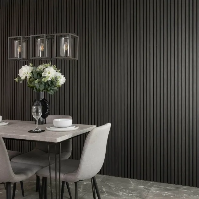 Trepanel® Noir Black Acoustic Wood Wall Panels