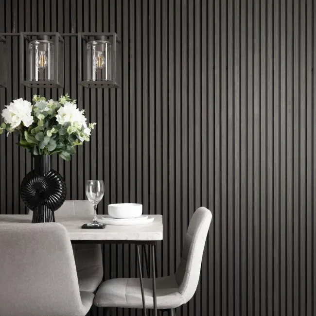 Trepanel® Noir Black Acoustic Wood Wall Panels