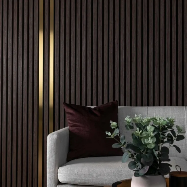 Trepanel® Stainless Steel Brushed Brass Decorative Acoustic Slat Cover