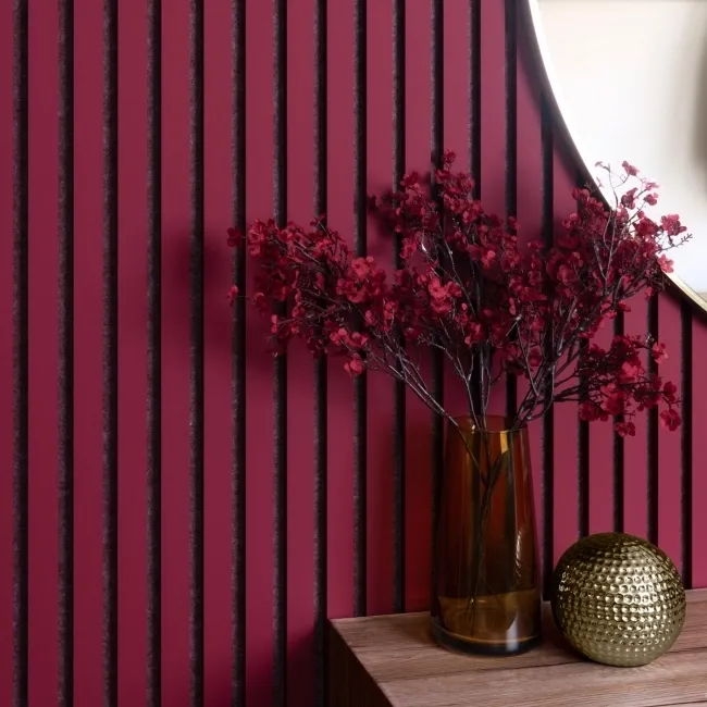 Trepanel® Windsor Wine Red Matt Acoustic Wall Panels