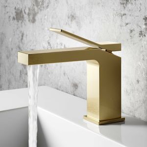 Forth Brushed Brass Basin Mixer Tap
