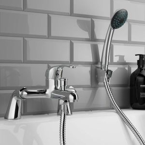 Clyde Chrome Bath Filler & Handheld Shower