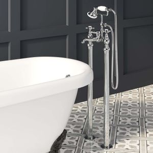 Sherbourne Traditional Chrome Freestanding Bath Shower Mixer Tap