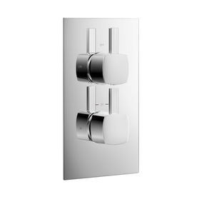 Carrick Essential Chrome Square Thermostatic Shower Valve - 1 Outlet