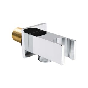 Chrome Square Shower Outlet with Bracket