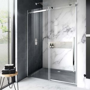 Oslo Premium Easy Clean 8mm Sliding Shower Door 1400mm