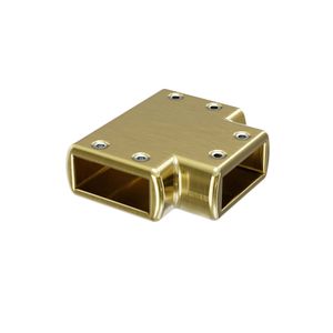 Munich Brushed Brass Grid Wet Room Glass Enclosure Connector