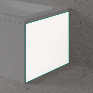 Gloss White L Shaped Wooden Bath End Panel 700mm