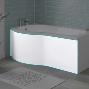1500 Acrylic P Shaped Bath Front Panel