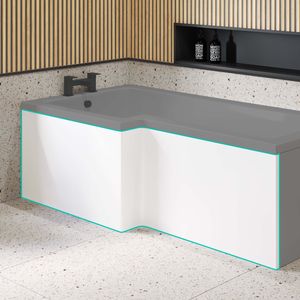 1700 Acrylic L Shaped Bath Front Panel
