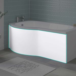 1600 Acrylic P Shaped Bath Front Panel