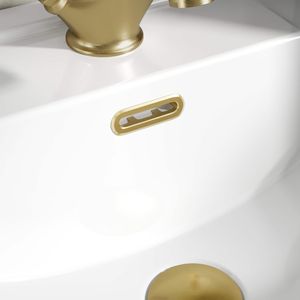Brushed Brass Oval Basin Overflow Ring