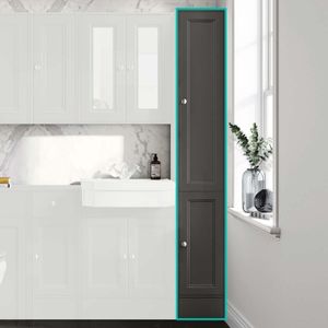 Monaco Graphite Grey Floor Standing Tall Cabinet Unit 1900x300mm
