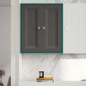 Graphite Grey Wall Hung Cabinet 700x600mm