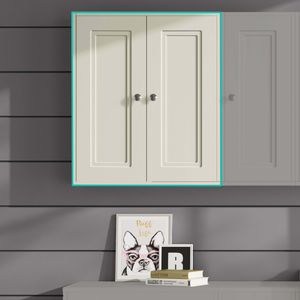 Chalk White Wall Hung Cabinet 700x600mm