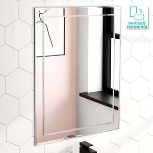 Bella Art Deco Bathroom Mirror 800x600mm