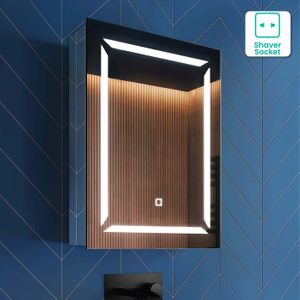 Amara Cloakroom Illuminated LED Mirror Cabinet 600x450mm