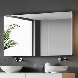 Elena Stainless Steel Mirror Cabinet 650x1200mm