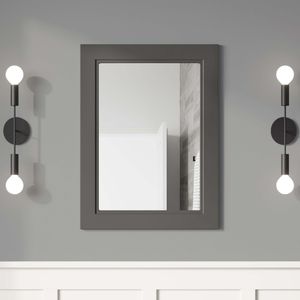 Graphite Grey Bathroom Mirror 600x450mm