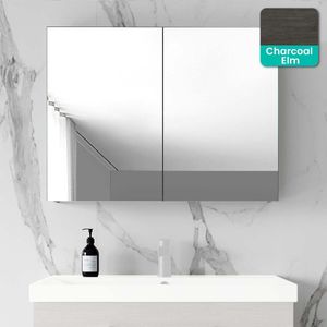 Charcoal Elm Mirror Cabinet 800mm