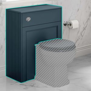 Monaco Inky Blue Back To Wall Toilet Unit 600mm