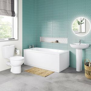 Austin Basin & Toilet Set with 1500mm Straight Bath Suite