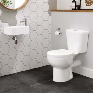 Georgia Cloakroom Wall Hung Basin and Toilet Set - Left Handed