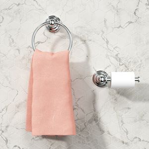 Eleanor Chrome Toilet Roll Holder & Towel Ring