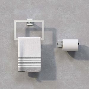 Isla Chrome Toilet Roll Holder & Towel Ring