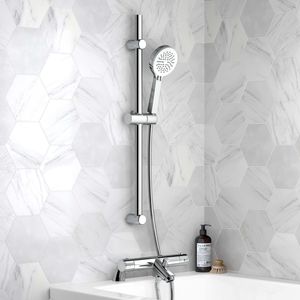 Ballina Premium Bath Mounted Thermostatic Bath Filler Set With Multi-function Hand Shower