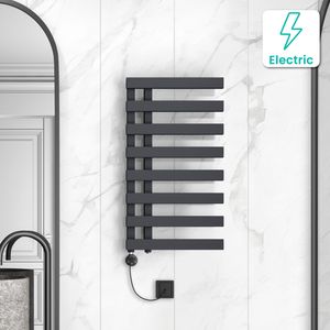 Palermo Electric Anthracite Designer Heated Towel Rail 800x450mm