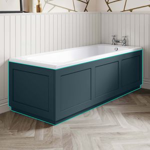 Traditonal Inky Blue Wooden Bath Panel Pack 1700x680mm