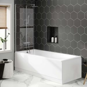 Hereford 1800x800 Square Shower Bath & 6mm Easy Clean Screen