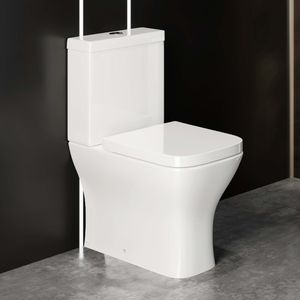Atlanta Fully Back to Wall Close Coupled Toilet With Soft Close Seat