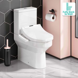 Denver Rimless Fully Back to Wall Close Coupled Toilet With Smart Bidet Seat