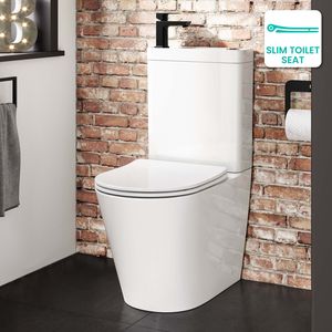 Boston 2-In-1 Combined Wash Basin & Rimless Toilet With Premium Soft Close Slim Seat