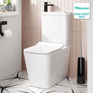 Nevada 2-In-1 Combined Wash Basin & Rimless Toilet With Premium Soft Close Slim Seat