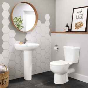 Austin Close Coupled Toilet & Pedestal Basin Set