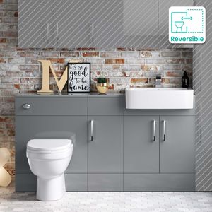 Harper Stone Grey Combination Vanity Basin and Seattle Toilet 1500mm