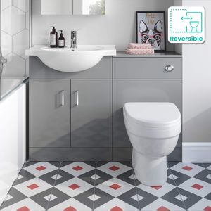 Quartz Stone Grey Combination Vanity Basin and Seattle Toilet 1150mm