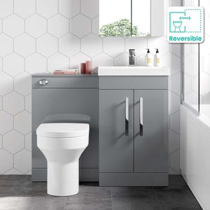 Avon Stone Grey Combination Vanity Basin and Denver Toilet 1000mm