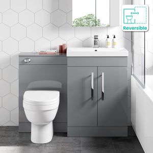 Avon Stone Grey Combination Vanity Basin and Seattle Toilet 1100mm