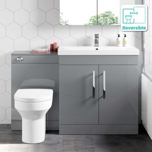 Avon Stone Grey Combination Vanity Basin and Denver Toilet 1300mm